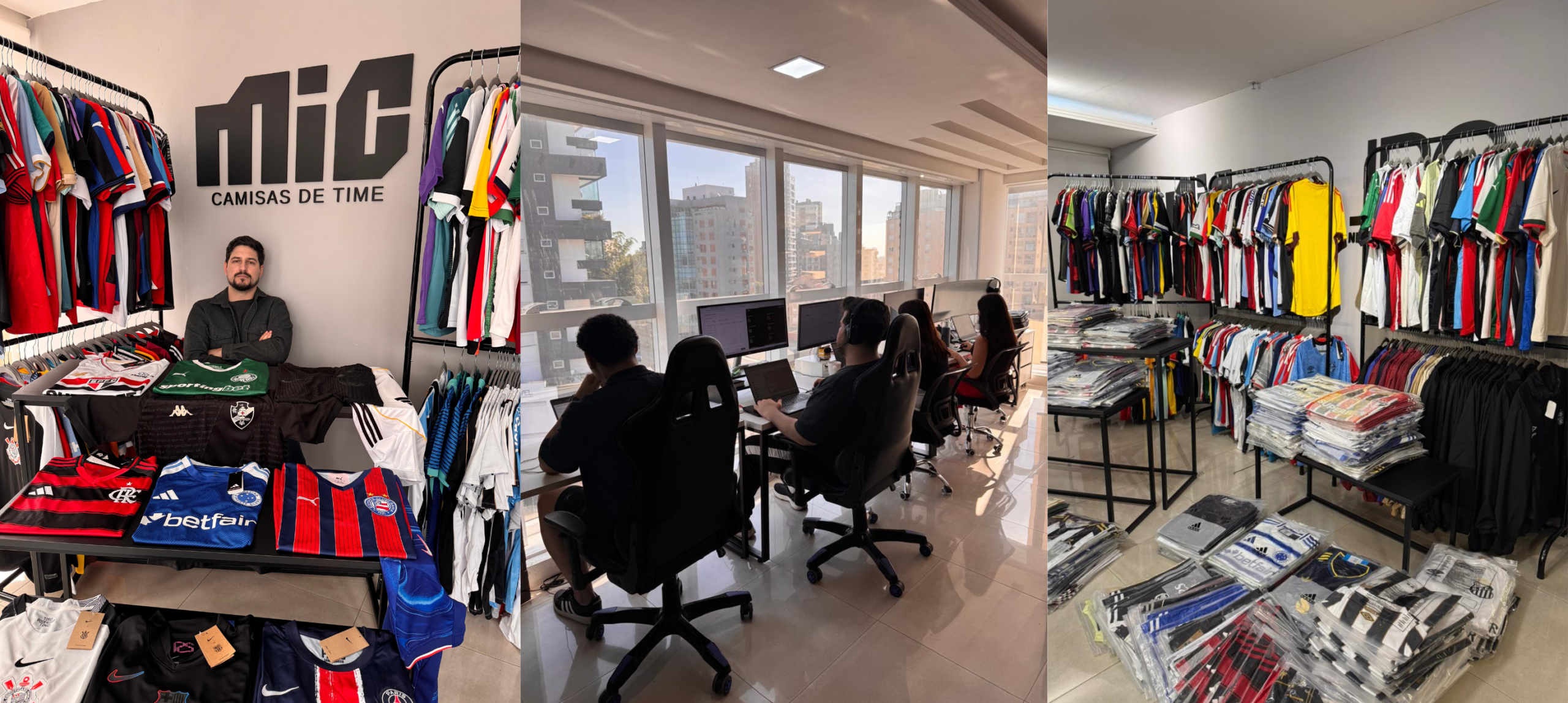 MIC Camisas de Time - estoque e atendimento
