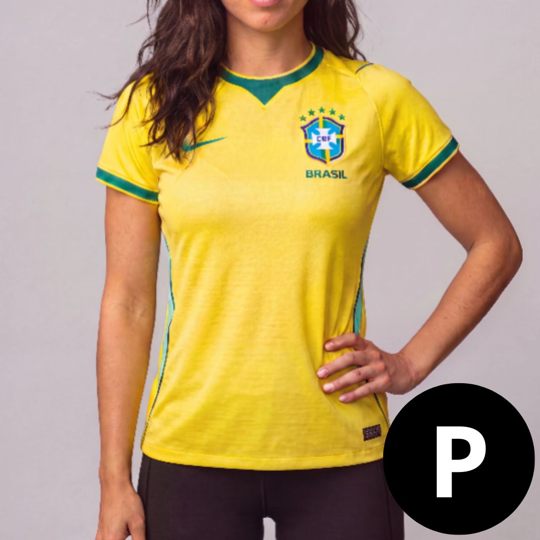 Camisa Feminina Seleção Brasil Amarela I 26/27