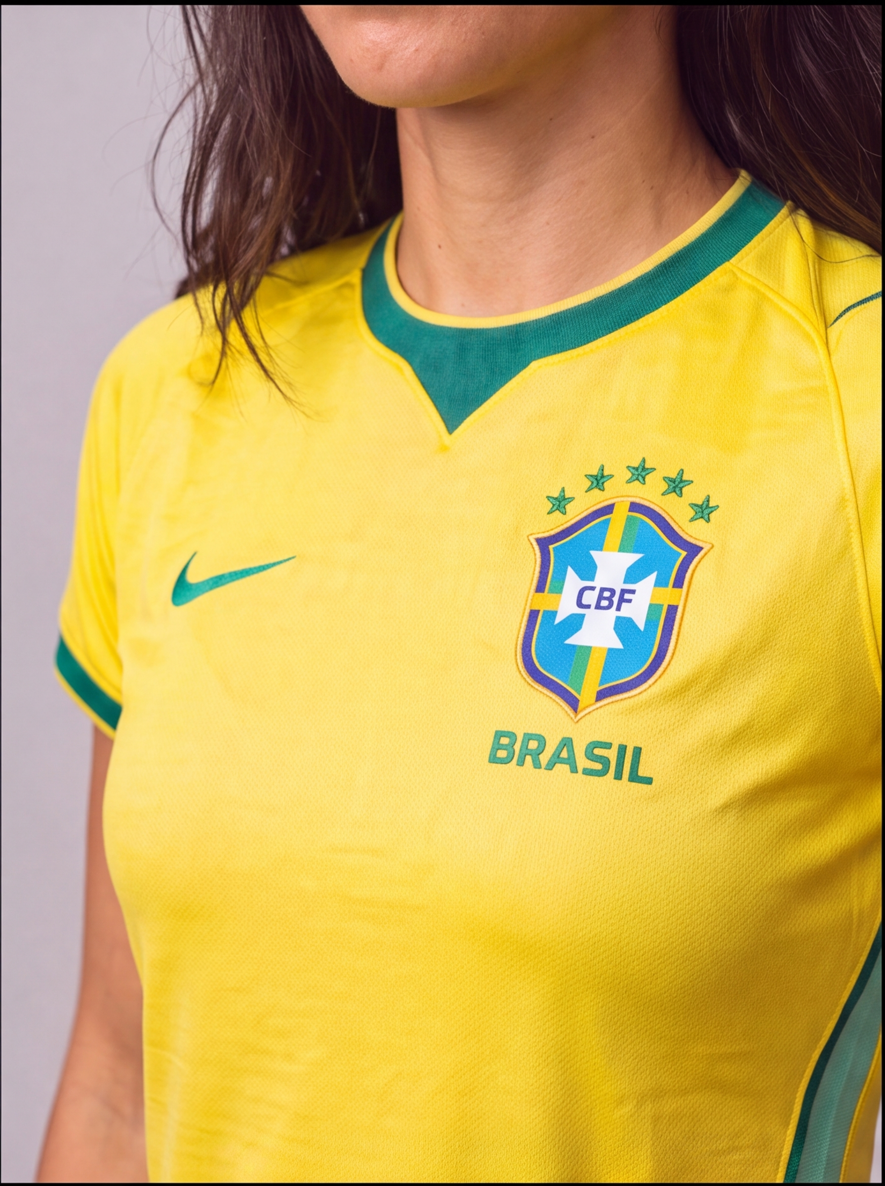 Camisa Feminina Seleção Brasil Amarela I 26/27